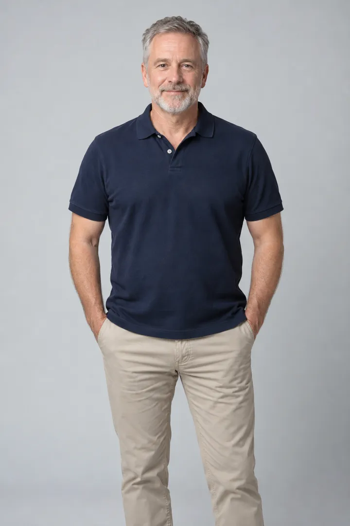 An example of the photo this effect takes: One clear photo of one person — face visible, full body works best